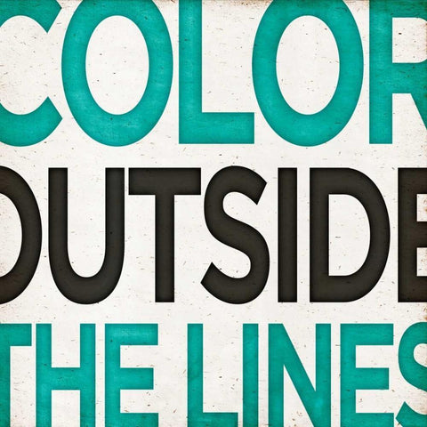 Outside Square II White Modern Wood Framed Art Print with Double Matting by SD Graphics Studio