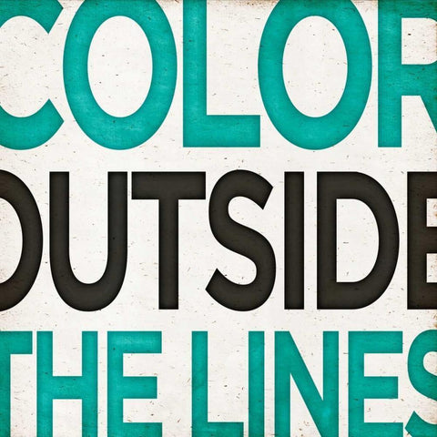 Outside Square II White Modern Wood Framed Art Print by SD Graphics Studio