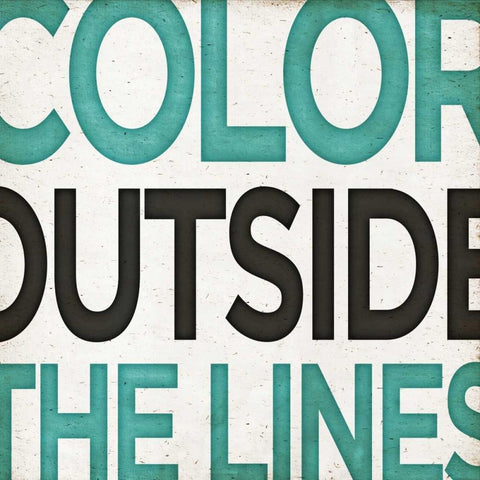 Outside Square Border II Black Modern Wood Framed Art Print by Sundance Studio