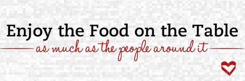 Enjoy the Food White Modern Wood Framed Art Print with Double Matting by SD Graphics Studio