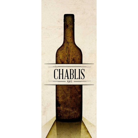 Vintage Wines II Black Modern Wood Framed Art Print with Double Matting by SD Graphics Studio