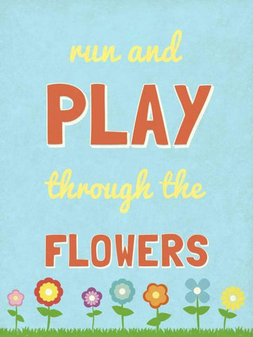 Run and Play Black Ornate Wood Framed Art Print with Double Matting by SD Graphics Studio