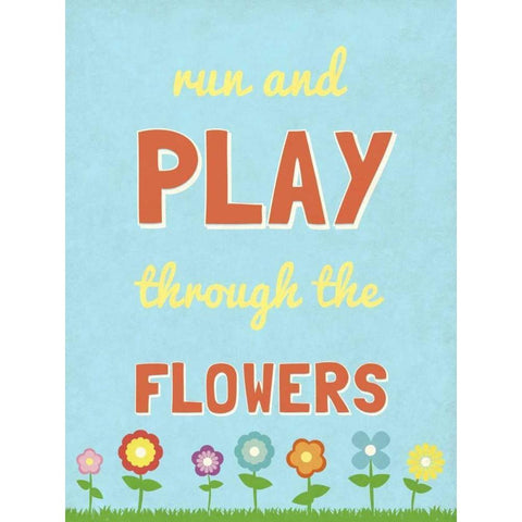 Run and Play White Modern Wood Framed Art Print by SD Graphics Studio