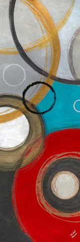 Playful Abstract I Black Ornate Wood Framed Art Print with Double Matting by Marcon, Michael