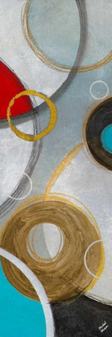 Playful Abstract II White Modern Wood Framed Art Print with Double Matting by Marcon, Michael