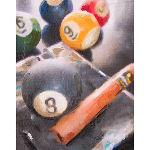 Game Night I Gold Ornate Wood Framed Art Print with Double Matting by French-Roussia, Heather A.