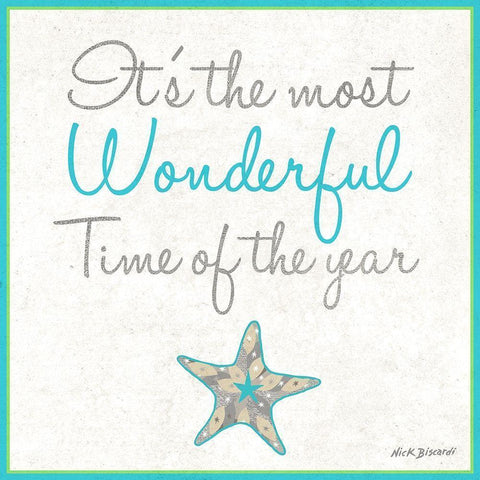 Most Wonderful Time Black Modern Wood Framed Art Print with Double Matting by Biscardi, Nicholas