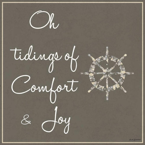 Silver Coast Christmas Square II Black Modern Wood Framed Art Print with Double Matting by Biscardi, Nicholas