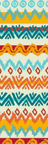 Southwest Pattern II White Modern Wood Framed Art Print with Double Matting by Biscardi, Nicholas