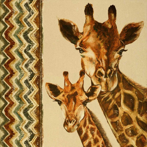 Chevron Safari I Black Modern Wood Framed Art Print by Pinto, Patricia