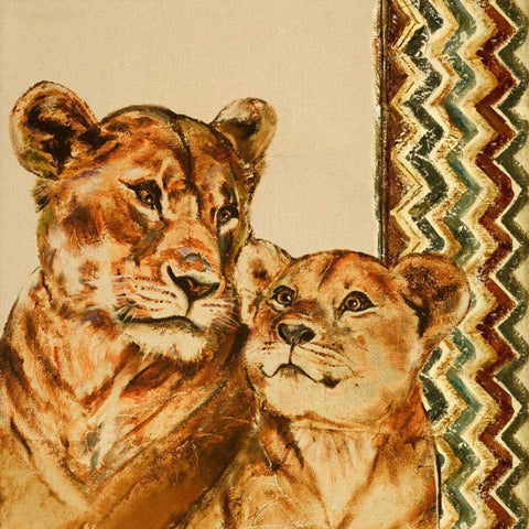 Chevron Safari II Black Modern Wood Framed Art Print by Pinto, Patricia