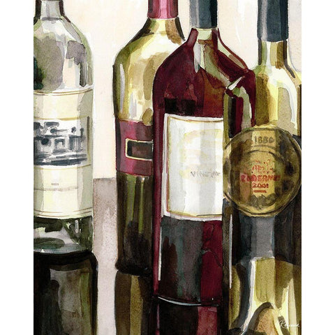 Auburn Wine Collection I Gold Ornate Wood Framed Art Print with Double Matting by French-Roussia, Heather A.