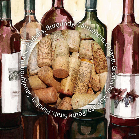 BandG Bottles with Corks II Black Modern Wood Framed Art Print with Double Matting by French-Roussia, Heather A.