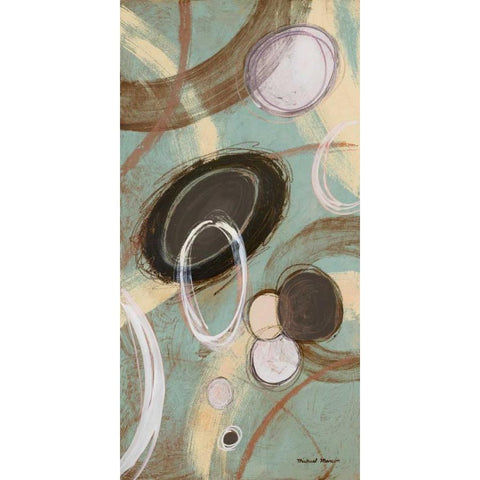 Inside Blue I White Modern Wood Framed Art Print by Marcon, Michael