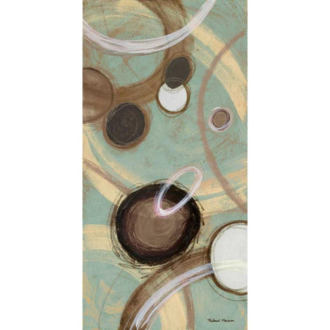 Inside Blue II Black Modern Wood Framed Art Print with Double Matting by Marcon, Michael