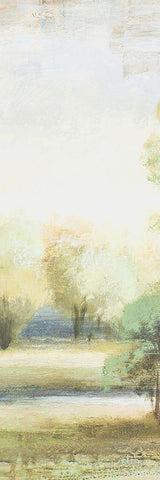 Late Afternoon Panel II White Modern Wood Framed Art Print with Double Matting by Marcon, Michael