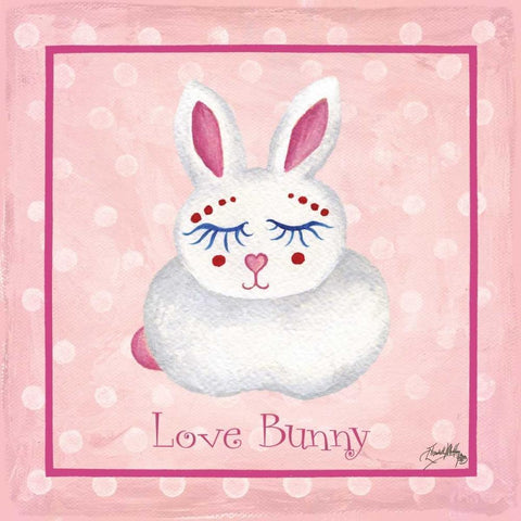 Bunny White Modern Wood Framed Art Print by Medley, Elizabeth