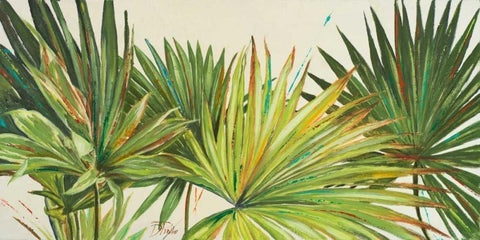 Arte Verde I White Modern Wood Framed Art Print with Double Matting by Pinto, Patricia