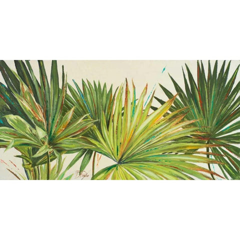 Arte Verde I Black Modern Wood Framed Art Print with Double Matting by Pinto, Patricia