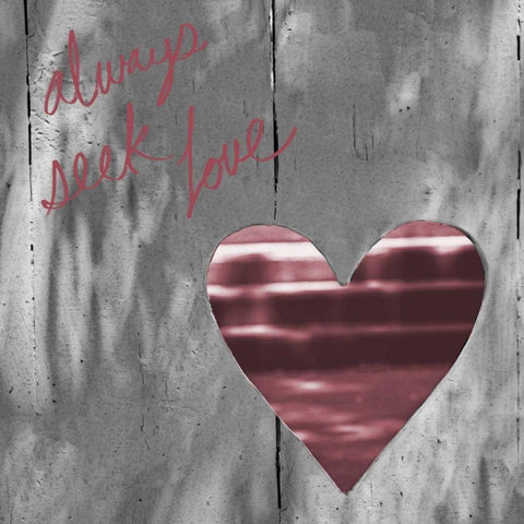 Love is All Around II (always seek love) White Modern Wood Framed Art Print by Peck, Gail