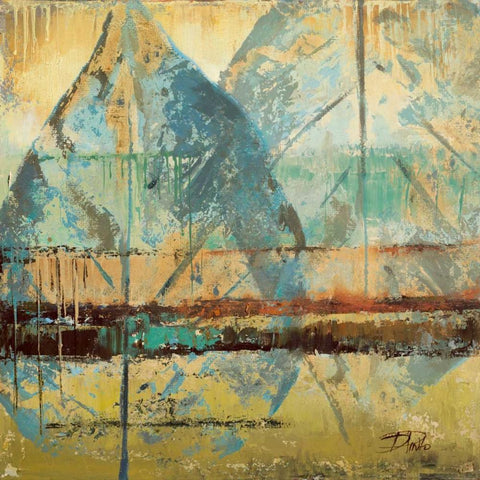 Rain Leaves I Black Modern Wood Framed Art Print by Pinto, Patricia