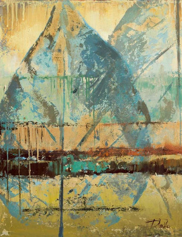 Rain Leaves I Black Ornate Wood Framed Art Print with Double Matting by Pinto, Patricia