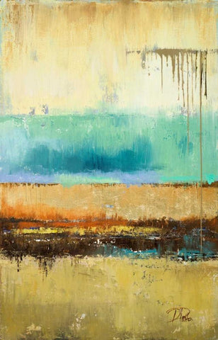 Rain II White Modern Wood Framed Art Print with Double Matting by Pinto, Patricia