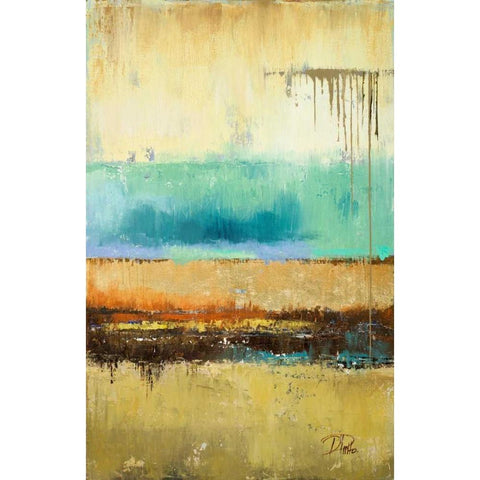 Rain II Black Modern Wood Framed Art Print with Double Matting by Pinto, Patricia