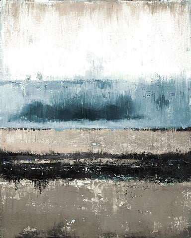 Dark Rain White Modern Wood Framed Art Print with Double Matting by Pinto, Patricia