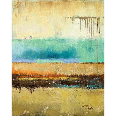 Rain II Gold Ornate Wood Framed Art Print with Double Matting by Pinto, Patricia
