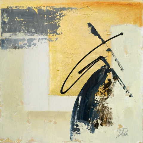 The Sign of Gold I Black Ornate Wood Framed Art Print with Double Matting by Pinto, Patricia