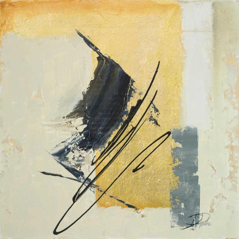 The Sign of Gold II Black Modern Wood Framed Art Print by Pinto, Patricia