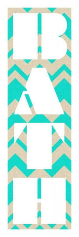 Bathing in Chevron White Modern Wood Framed Art Print with Double Matting by Studio, Sd Graphics