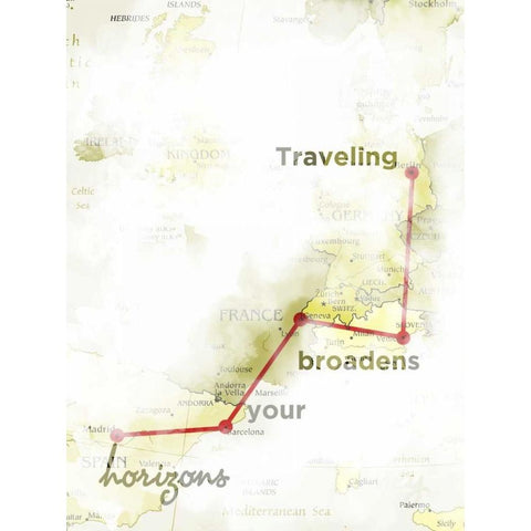 Broaden Horizons White Modern Wood Framed Art Print by Studio, Sd Graphics