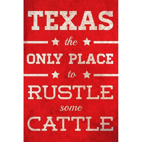 Rustle Some Cattle White Modern Wood Framed Art Print by SD Graphics Studio