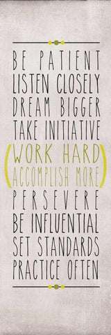 Be Patient White Modern Wood Framed Art Print with Double Matting by SD Graphics Studio