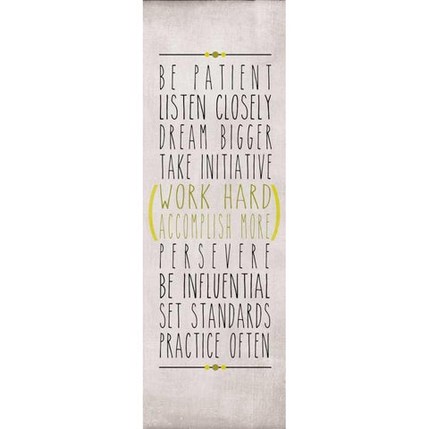 Be Patient Black Modern Wood Framed Art Print by SD Graphics Studio