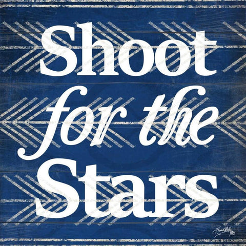 Shoot for the Stars White Modern Wood Framed Art Print by Medley, Elizabeth