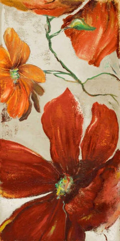 Modernismo Roja I White Modern Wood Framed Art Print with Double Matting by Pinto, Patricia