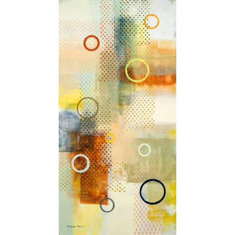 Floating Forms I Black Modern Wood Framed Art Print with Double Matting by Marcon, Michael