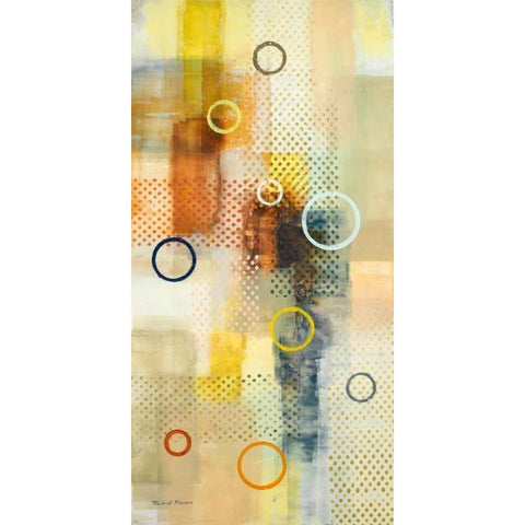 Floating Forms II White Modern Wood Framed Art Print by Marcon, Michael