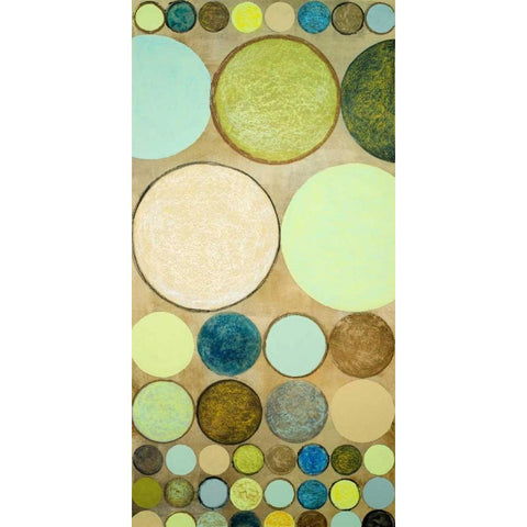 Spring Dots II White Modern Wood Framed Art Print by Marcon, Michael