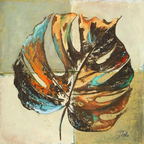 Contemporary Leaves I White Modern Wood Framed Art Print by Pinto, Patricia