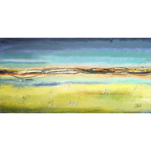 Twilight Black Modern Wood Framed Art Print with Double Matting by Pinto, Patricia