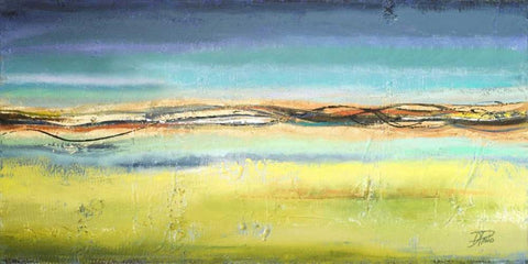 Twilight White Modern Wood Framed Art Print with Double Matting by Pinto, Patricia