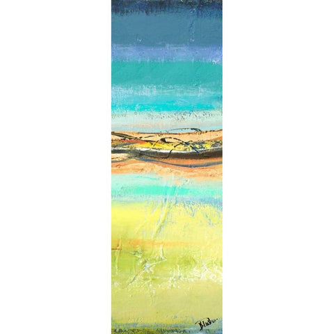 Twilight Panel II Black Modern Wood Framed Art Print with Double Matting by Pinto, Patricia