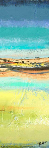 Twilight Panel II Black Ornate Wood Framed Art Print with Double Matting by Pinto, Patricia