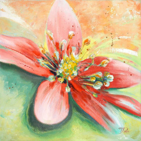 Tropical Splendor I White Modern Wood Framed Art Print by Pinto, Patricia