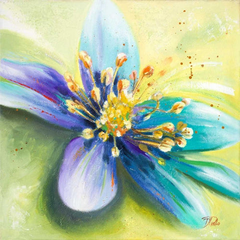 Summer Flowers I Gold Ornate Wood Framed Art Print with Double Matting by Pinto, Patricia