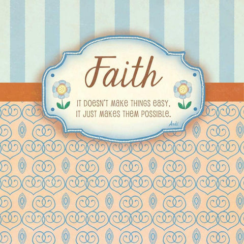 Faith White Modern Wood Framed Art Print with Double Matting by Metz, Andi